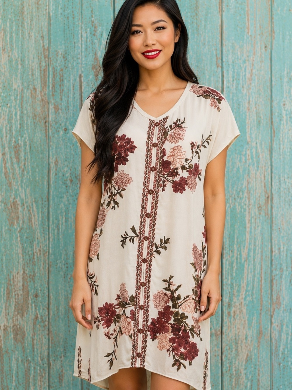 Johnny Was embroidered Dress/Tunic Georgia Blooms Effortless NWT